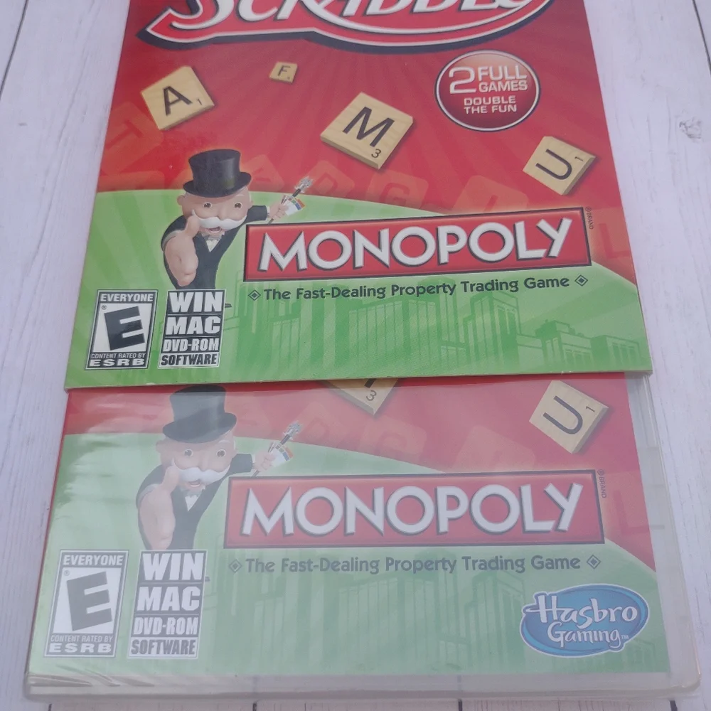 SEALED Popcap Scrabble Monopoly WINDOWS/MAC